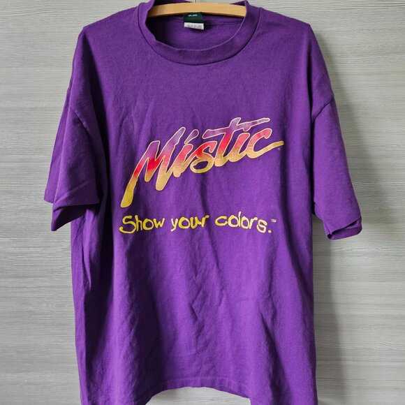 Vintage Mistic Drink Purple Tee Shirt Show Your Colors Graphic Size XXL USA - Picture 1 of 13